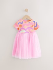 Rainbow Pink Mesh Party Dress (3mths-7yrs) - Image 5 of 8