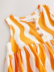 Orange/Ecru Stripe Jersey Playsuit (3mths-7yrs) - Image 6 of 7