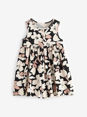 Monochrome Floral Jersey Rib Playsuit (3mths-7yrs) - Image 5 of 8