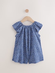 Pink 100% Cotton Jersey Ruffle Playsuit (3mths-7yrs) - Image 4 of 7