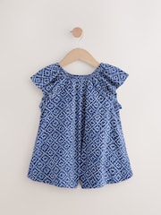 Pink 100% Cotton Jersey Ruffle Playsuit (3mths-7yrs) - Image 5 of 7