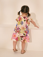 Blue/Pink 100% Cotton Jersey Ruffle Playsuit (3mths-7yrs) - Image 3 of 7