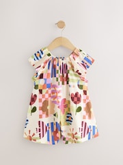 Blue/Pink 100% Cotton Jersey Ruffle Playsuit (3mths-7yrs) - Image 4 of 7