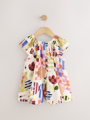Blue/Pink 100% Cotton Jersey Ruffle Playsuit (3mths-7yrs) - Image 5 of 7