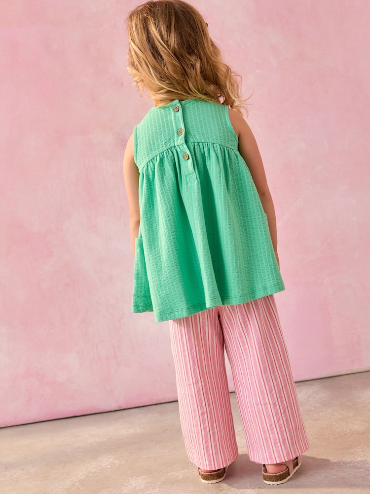 Green/Pink Character Dress and Trousers Set (3mths-7yrs) - Image 3 of 10