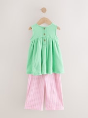 Green/Pink Character Dress and Trousers Set (3mths-7yrs) - Image 7 of 10