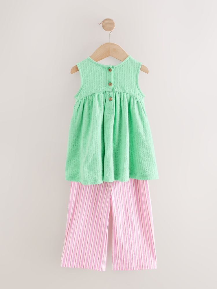 Green/Pink Character Dress and Trousers Set (3mths-7yrs) - Image 7 of 10