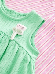 Green/Pink Character Dress and Trousers Set (3mths-7yrs) - Image 8 of 10