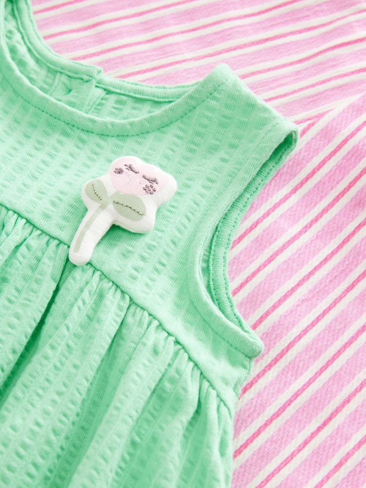 Green/Pink Character Dress and Trousers Set (3mths-7yrs) - Image 8 of 10