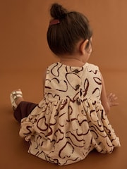 Brown/Cream Dress and Trousers Set (3mths-7yrs) - Image 3 of 7