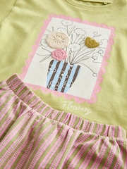 Green/Pink 100% Cotton T-Shirt and Skirt Set (3mths-7yrs) - Image 7 of 8