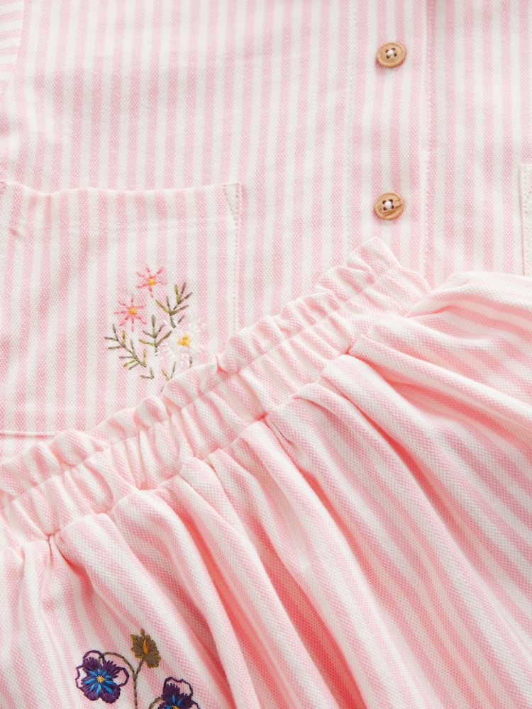 Pink/Yellow 100% Cotton Top and Skirt Set (3mths-7yrs) - Image 11 of 12