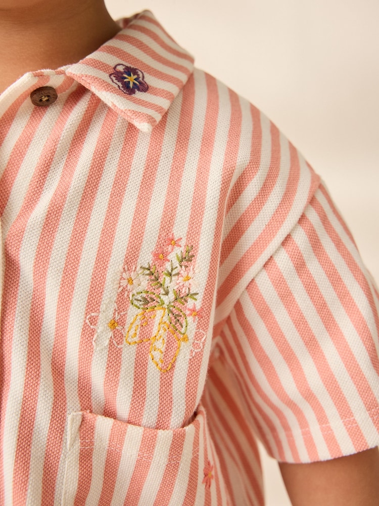 Pink/Yellow 100% Cotton Top and Skirt Set (3mths-7yrs) - Image 4 of 12