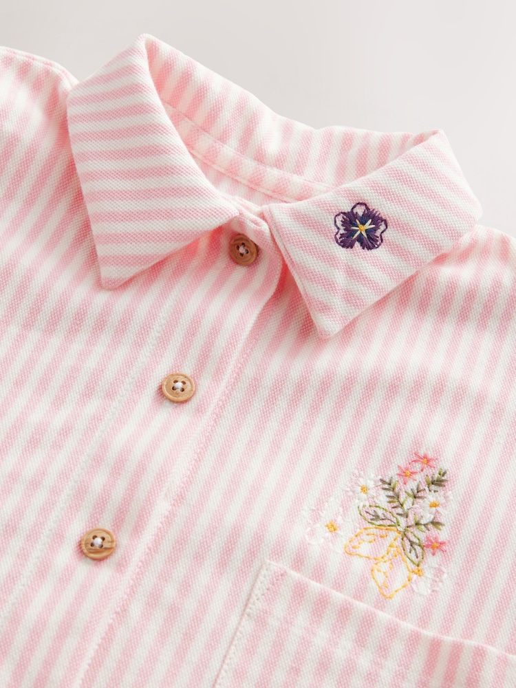 Pink/Yellow 100% Cotton Top and Skirt Set (3mths-7yrs) - Image 9 of 12