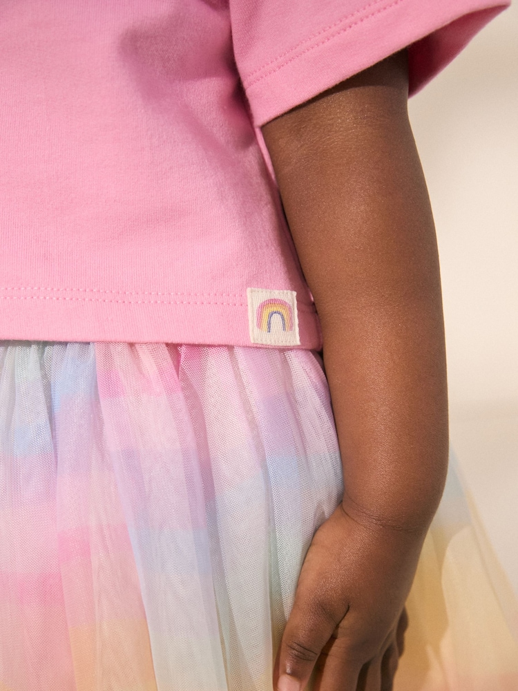 Rainbow/Pink Top and Tutu Skirt Set (3mths-7yrs) - Image 4 of 11