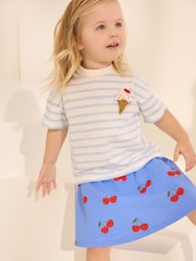 Blue Character 100% Cotton T-Shirt and Skirt Set (3mths-7yrs) - Image 1 of 9