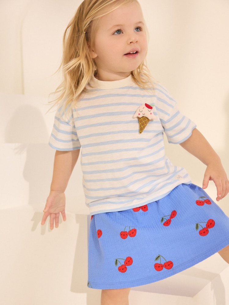 Blue Character 100% Cotton T-Shirt and Skirt Set (3mths-7yrs) - Image 1 of 9