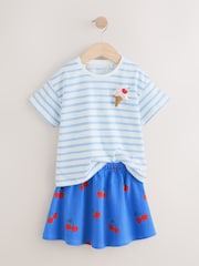Blue Character 100% Cotton T-Shirt and Skirt Set (3mths-7yrs) - Image 6 of 9
