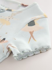 Aqua Blue Girls Ribbed T-Shirt & Tutu Skirt (3mths-7yrs) - Image 9 of 9