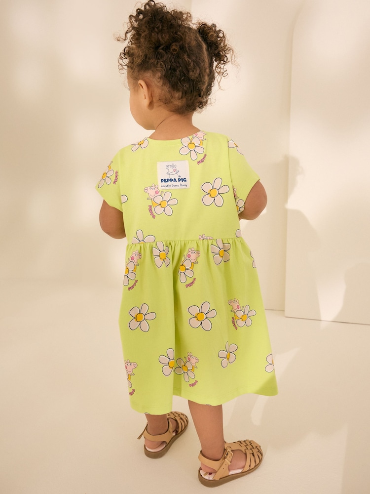 Green 100% Cotton Peppa Pig Dress (3mths-7yrs) - Image 2 of 4