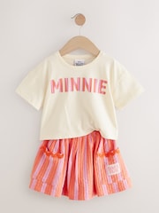 Orange/Pink Minnie Mouse Top & Skirt Set (3mths-7yrs) - Image 5 of 9