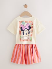 Orange/Pink Minnie Mouse Top & Skirt Set (3mths-7yrs) - Image 6 of 9