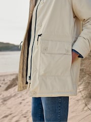 Seasalt Cornwall Natural Cliff Castle Coat - Image 3 of 6