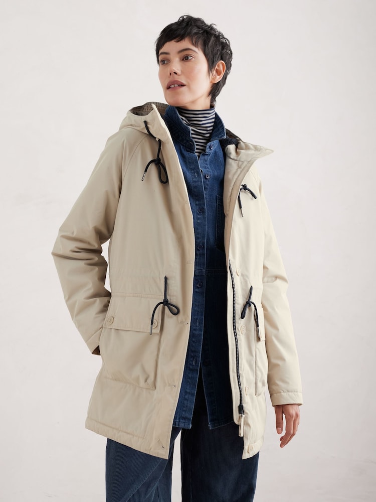 Seasalt Cornwall Natural Tall Cliff Castle Coat - Image 1 of 5