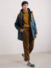 Seasalt Cornwall Blue Cliff Castle Coat - Image 3 of 5
