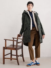 Seasalt Cornwall Green Plant Waterproof Hunter 2 Coat - Image 3 of 5
