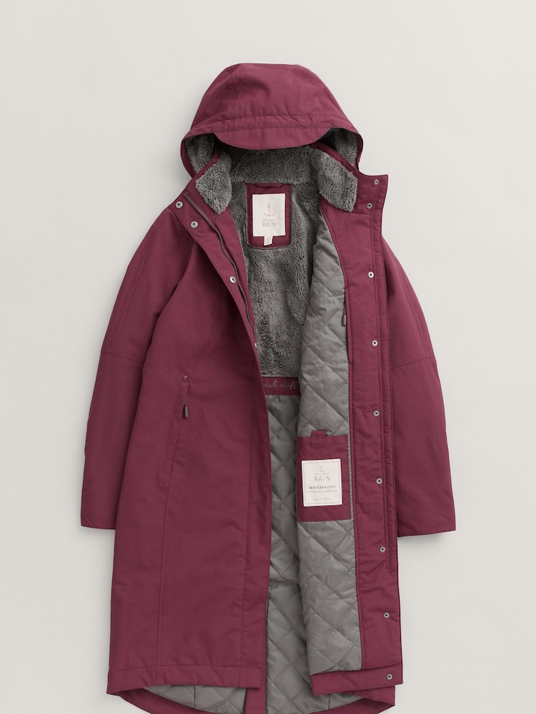 Seasalt Cornwall Purple Tall Janelle Coat - Image 6 of 6