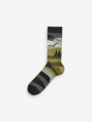 Seasalt Cornwall Mens Sailor Socks Box of 4 Greens - Изображение 3 из 5