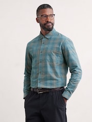Seasalt Cornwall Blue Mens Shoreman Shirt - Image 1 of 5