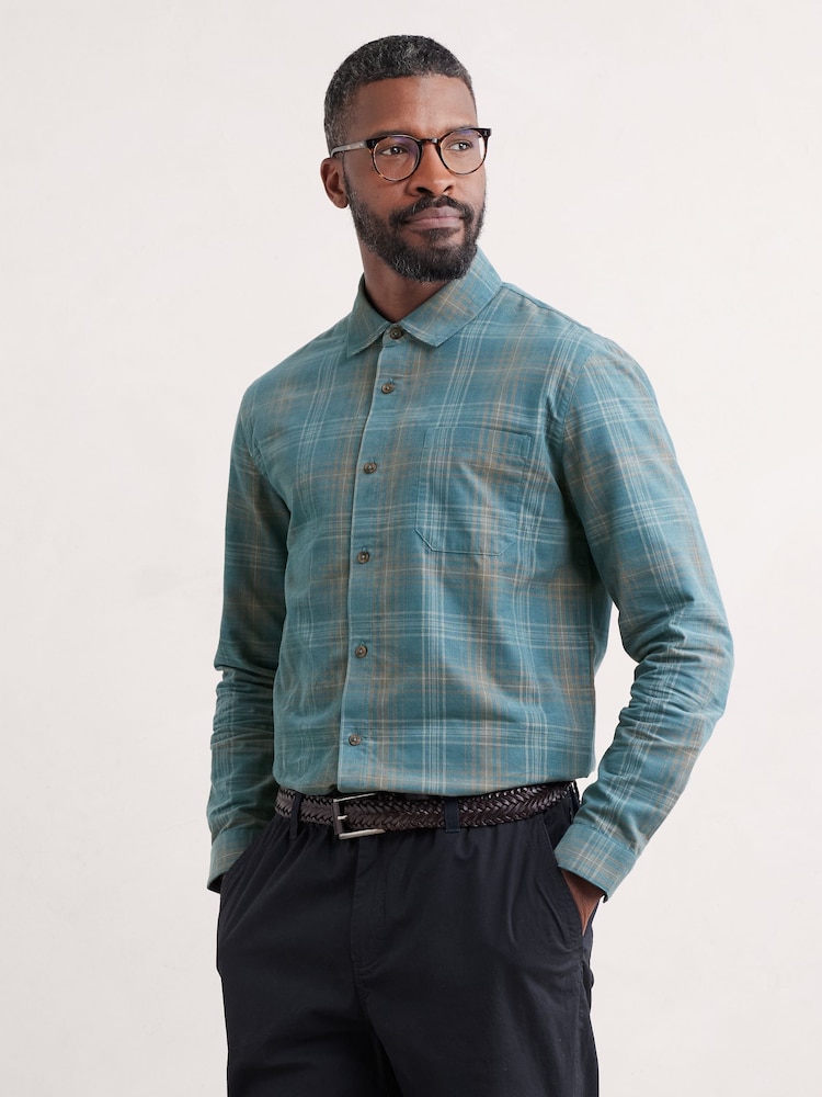Seasalt Cornwall Blue Mens Shoreman Shirt - Image 1 of 5
