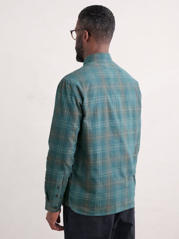 Seasalt Cornwall Blue Mens Shoreman Shirt - Image 2 of 5 Seasalt Cornwall Blue Mens Shoreman Shirt - Image 2 of 5