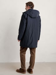 Seasalt Cornwall Blue Mens Stone Wave Coat - Image 2 of 6