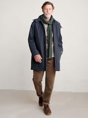 Seasalt Cornwall Blue Mens Stone Wave Coat - Image 4 of 6