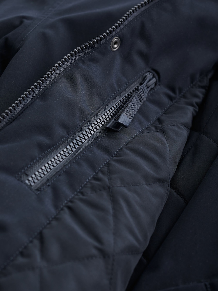 Seasalt Cornwall Blue Mens Stone Wave Coat - Image 6 of 6