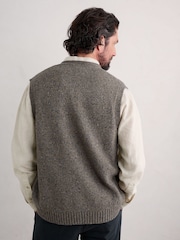 Seasalt Cornwall Natural Mens Boulder Perch Button Through Vest - Image 3 of 5
