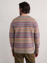 Seasalt Cornwall Orange/Blue Multi Mens Polventon Jumper - Image 2 of 5