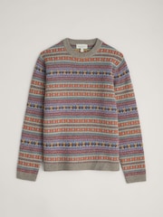 Seasalt Cornwall Orange/Blue Multi Mens Polventon Jumper - Image 4 of 5