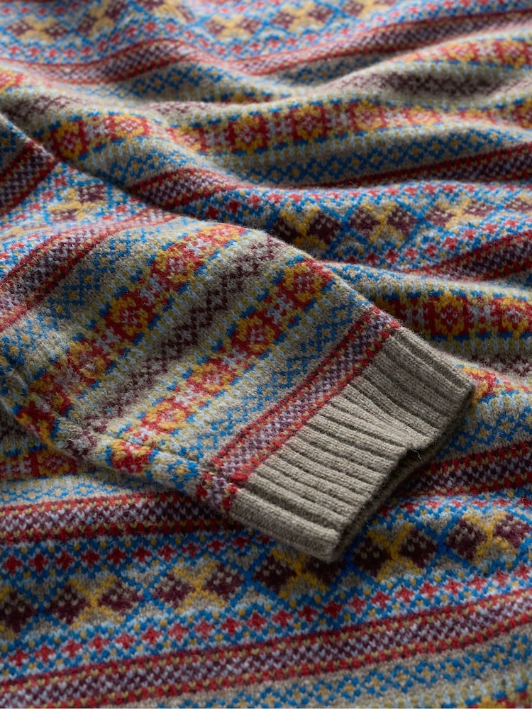 Seasalt Cornwall Orange/Blue Multi Mens Polventon Jumper - Image 5 of 5