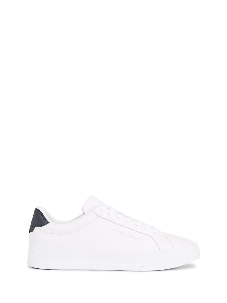 Tommy Hilfiger White Court Leather Trainers - Image 2 of 7 Tommy Hilfiger White Court Leather Trainers - Image 2 of 7