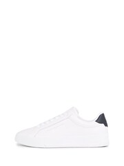 Tommy Hilfiger White Court Leather Trainers - Image 3 of 7