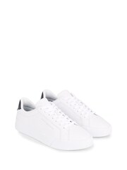 Tommy Hilfiger White Court Leather Trainers - Image 4 of 7