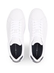 Tommy Hilfiger White Court Leather Trainers - Image 6 of 7