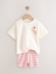 Red Picnic Top and Shorts Set 2 Pack (3mths-7yrs) - Image 3 of 7