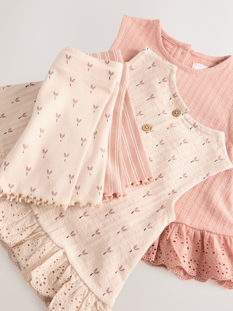 Neutral Ditsy Vest and Shorts Set 2 Pack (3mths-7yrs) - Image 13 of 13