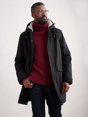 Seasalt Cornwall Black Mens Tidesman Coat - Image 1 of 5