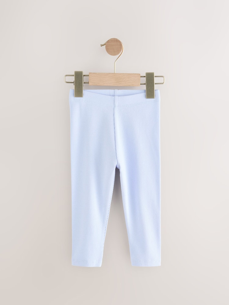 Lichtroze - Verpakking van 5 geribbelde Leggings (3mnd -7jr) - Image 5 of 9